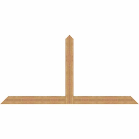 Ekena Millwork Portland Timber Gable Bracket, Western Red Cedar, 96"W x 48"H x 1 1/2"D x 5 1/2"F, 12/12 Pitch GBW096X48X0206POR00SWR